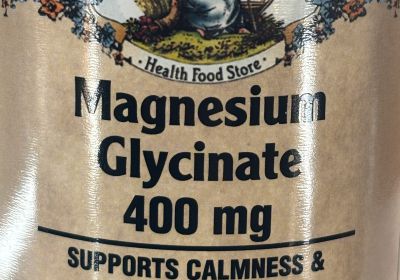 6413 *{SALE} Magnesium  Glycinate 400mg 180  caps.  01/27